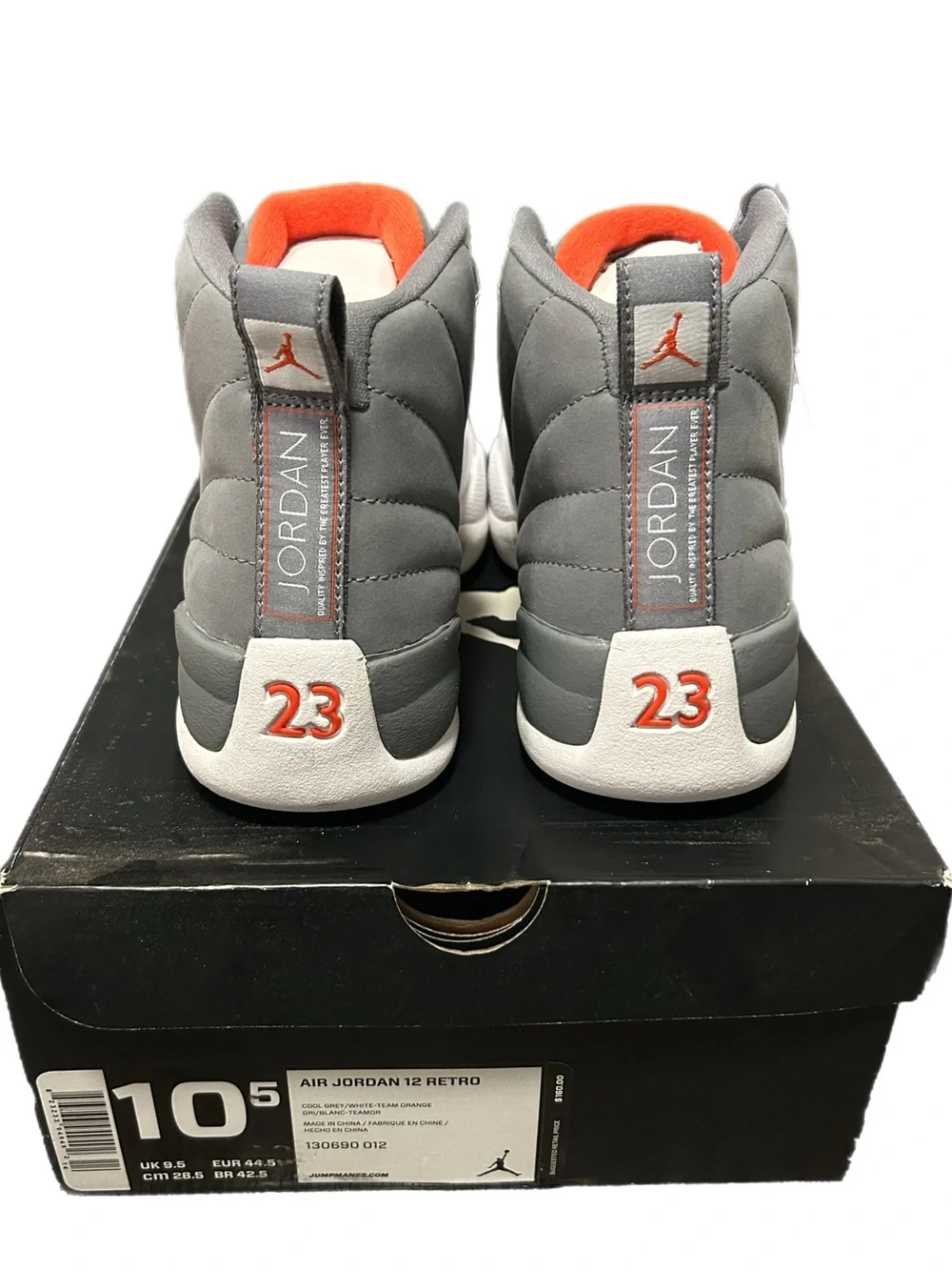 Jordan 12 Retros - Gray, White, Orange